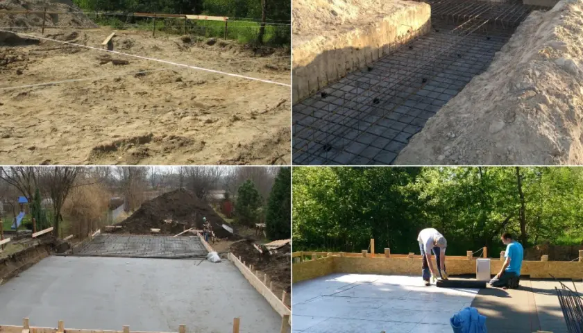 Budowa fundamentów krok po kroku: wykop, zbrojenie, betonowanie i izolacja.