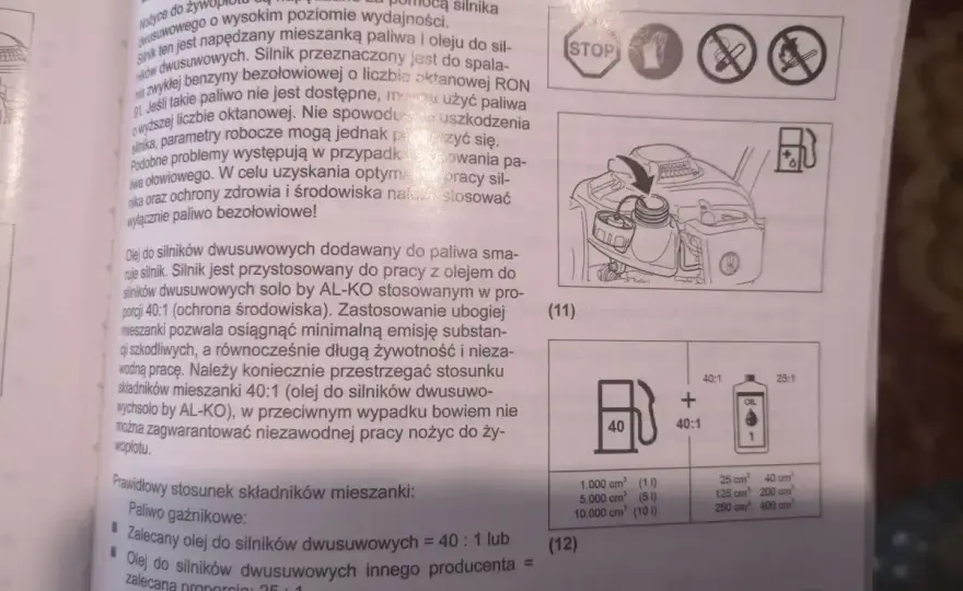 Mieszanka do kosy spalinowej - Jaka proporcja? Uniknij zatarcia!